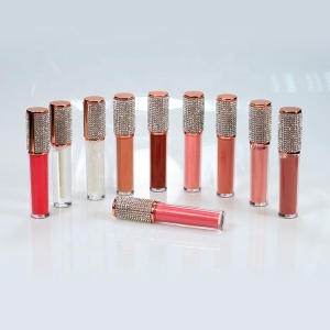 diamond lip gloss tube glitter high shiny lip gloss private label gloss