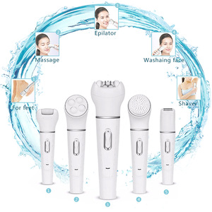 Direct factory price customize waterproof facial cleansing brush electric beauty equipment best 5 in 1 facial wash brush