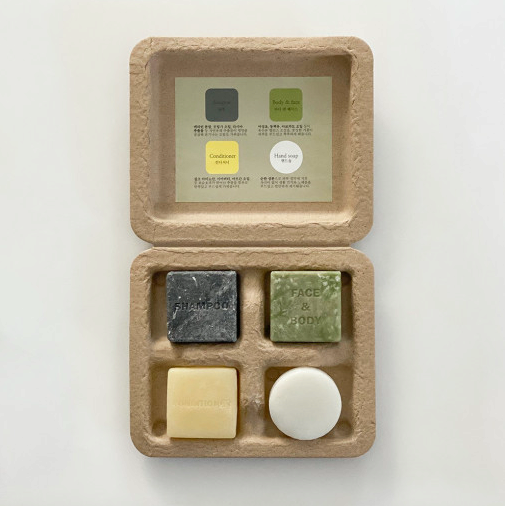 EDELWEISS NATURE Zero - Waste Amenity Bar Soap 4Pcs Kit
