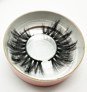 Eyelash vendor wholesale high quality siberian mink fur false eyelashes 3d mink lashes 25mm eyelashes