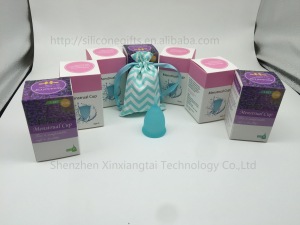 Free Sample Menstrual Cup Medical Grade Soft Silicone Lady Period Hygiene Reusable Cups