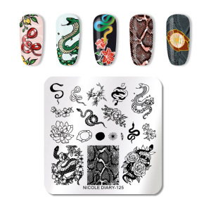 GUTENG  2021 Private label Brand Nail Art Stamping kit Metal Plates Individual With Stamper