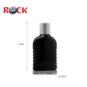 Hot sale 100ml aftershave splash black glass bottle for men