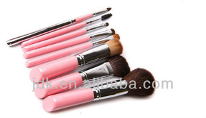 JDK makeup tool factory wholesale high quality 8pcs pink makeup brush set with bag