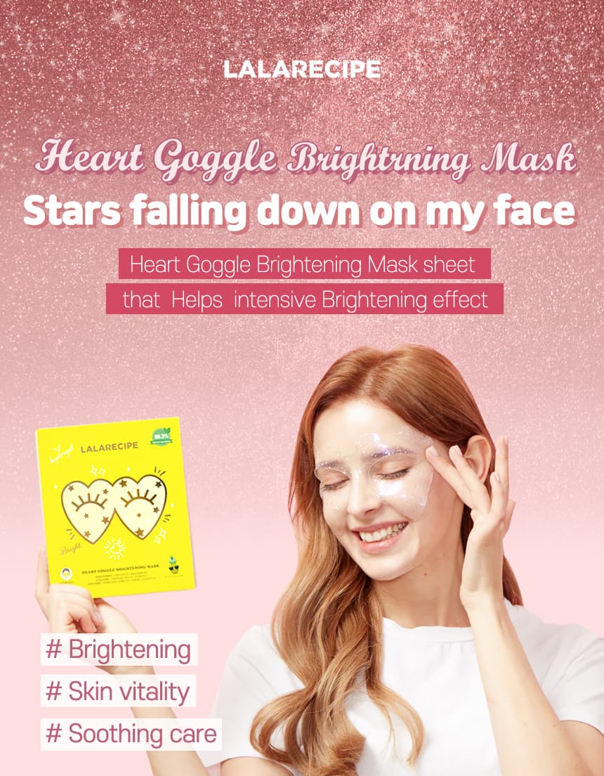 [LALARECIPE] HEART GOGGLE BRIGHTENING MASK