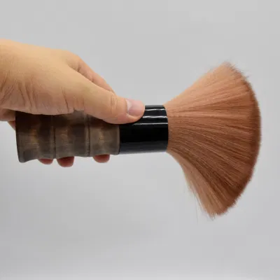 Lengthen Wood Handle Barber Powder Brush Hairdressing Neck Clean Makeup Brush