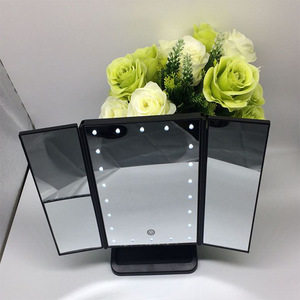Lighted Magnification Touch Screen 180 Rotating Trifold Led Vanity Makeup Mirror