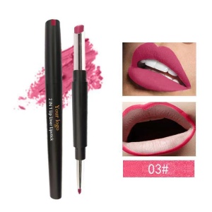 matte tube private label custom waterproof natural lip stick makeup matte lipstick and lipliner 2 in 1 pencil