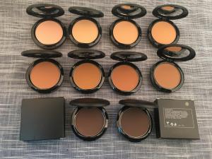 No Logo Bronzer Pressed Face Foundation Makeup Compact Powder With Mirror