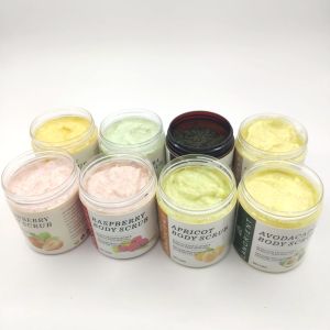 OEM custom vendors organic fruits shea butter coffee face body whitening  scrub