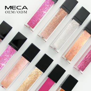 OEM private label shiny  Wholesale Fashional Waterproof Long Lasting private label glitter lip gloss