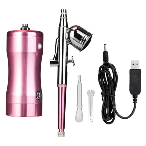 Portable  cordless rechargeable battery skin  Needle Art Kit 7cc Cup Capacity Air Brush Gun Spray Paint Makeup Airbrush Machines