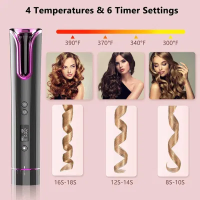 Portable Curling Wand PRO Hair Curl Curler Spinning Automatic