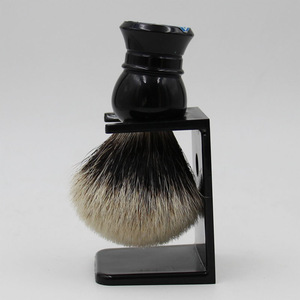 Private label Badger Hair Shaving Brush with drip stand, plastic drip stands shaving