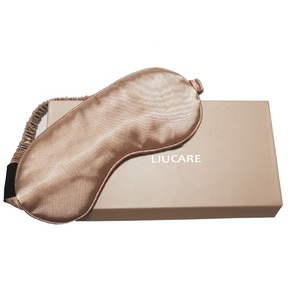 Private Label Luxury Gold Silk Eyeshade Gift Box Eye Mask For Sleeping