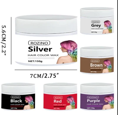 Private Label OEM Wholesale Mens Hair Clay 6 Colors Temporary Hair Dye Mofajang Hair Color Wax
