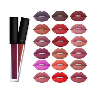 Private Label Your Logo 18 colors Waterproof Matte Non-stick Cup Liquid Lipsticks