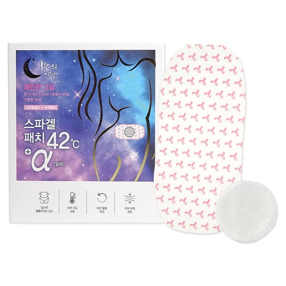 Spa Gelpatch 42°C Alpha for Cramp Relief &amp; PMS, Heat Therapy Thin Patches for Women &amp; Men 5ea / 10ea
