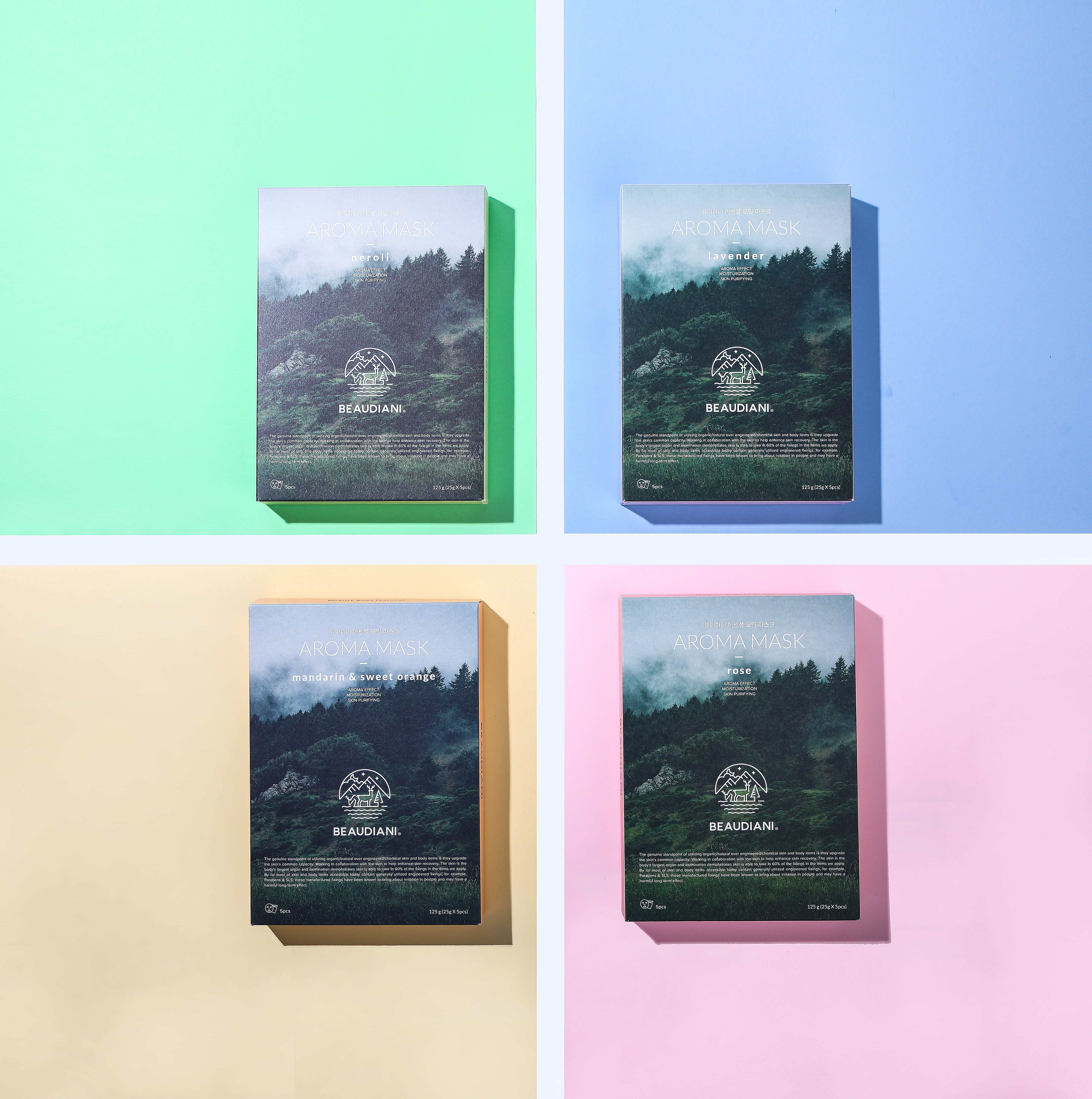 Virtual Spa Experience, BEAUDIANI the 4 AROMA MASKS