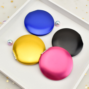 Wholesale Beautiful Pocket Mirror Folding Different Colors Makeup Mirrors Private Label Cosmetic Mirror