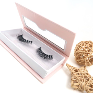 Worldbeauty wholesale private label eyelashes clear band Korean silk PBT fiber 3D faux mink lashes