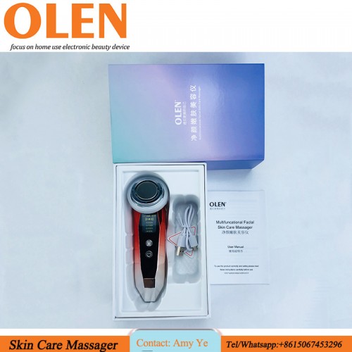 Multifunctional 4-in-1 LED Photon RF EMS Ultrasonic Vibration Ion Tightening Lifting Face Wrinkle Remover Facial Beauty Massage