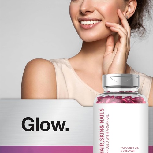 Hair Skin & Nails Softgels Dietary Supplement for Beauty Nutritional Support, Private Label OEM
