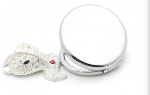 65MM Mini Pocket Stainless Steel Folding Makeup Mirror