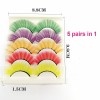 Newest 3D Fake Eyelashes Colorful Faux Mink Lashes Mix Color Pink Blue Red White False Eyelashes Fluffy Soft Cilias Vendor