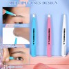 3PCS Eyebrow Tweezer with Comb Slant Tip Stainless Steel Tip Professional Eyebrow Tweezer Tool for Men and Women (3 Colors)