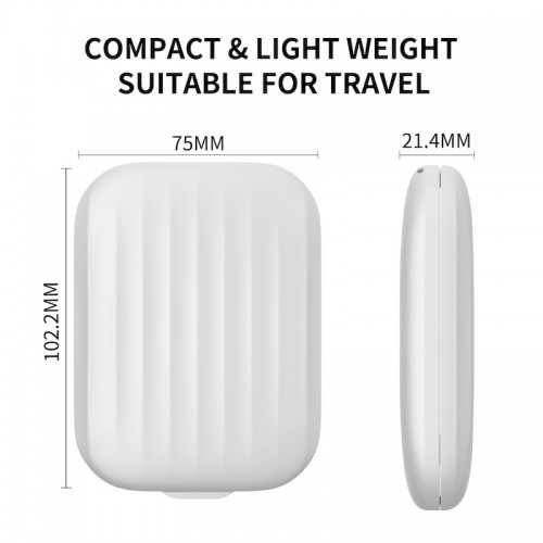 New Portable White Color Compact Wallet Style 1X/10X Magnifying LED Makeup Mirror