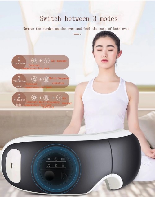 Sain Intelligent Eye Massager Mini Wireless Foldable Vibration Eye Care Massager With Music Eye Mask