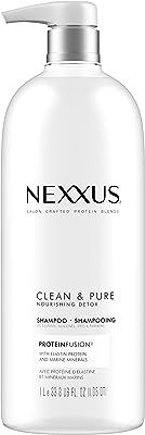 Nexxus Clean and Pure Clarifying Shampoo, With ProteinFusion, Nourished Hair Care Silicone