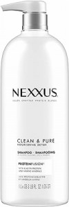 Nexxus Clean and Pure Clarifying Shampoo, With ProteinFusion, Nourished Hair Care Silicone