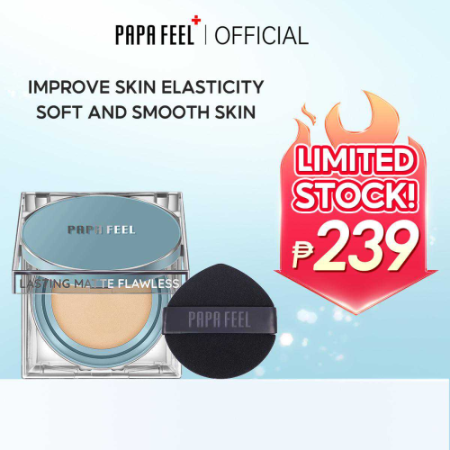 PAPA FEEL Cover All Perfect Brighten Cushion Coverage Foundation Oil Control Waterproof Sweat-Proof Powder SPF50 PA++++ 11g