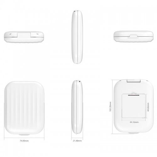 New Portable White Color Compact Wallet Style 1X/10X Magnifying LED Makeup Mirror