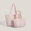 Custom-made Niche Style Pink Large Capacity Travel Puffy Tote Bag Cosmetic Handbag