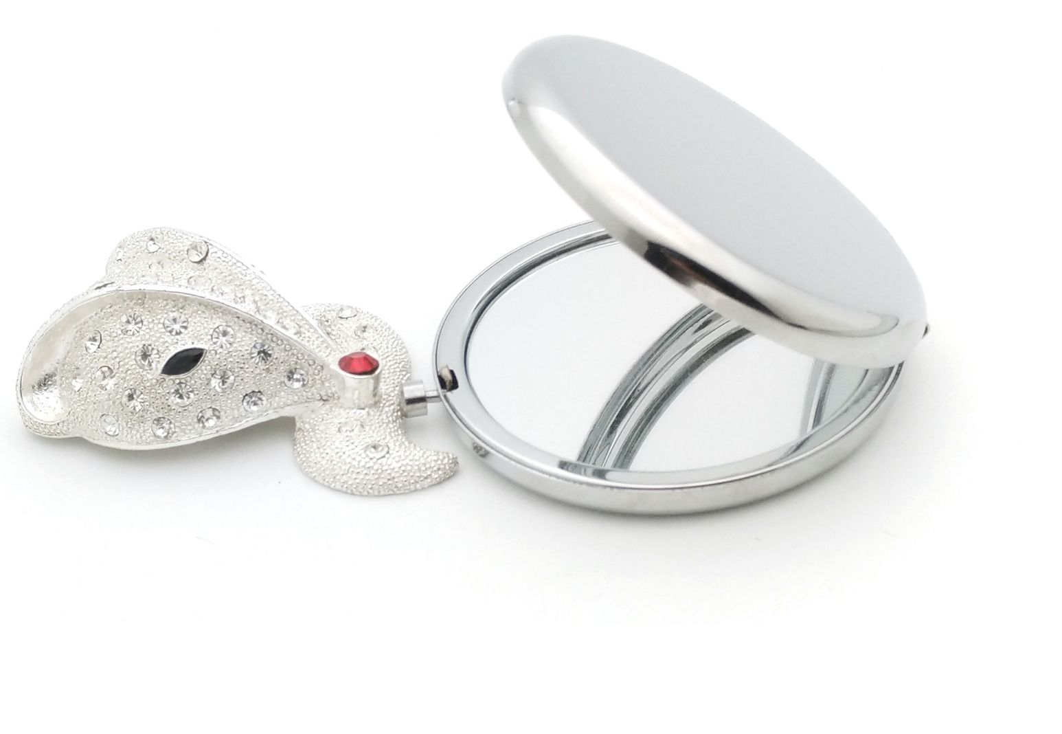 65MM Mini Pocket Stainless Steel Folding Makeup Mirror