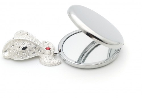 65MM Mini Pocket Stainless Steel Folding Makeup Mirror