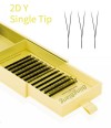 BlingBlang 2D Y Lashes Extension 0.07 Cashmere Silk Vegan C/D Natural Soft Premade Easy Fans YY Lashes