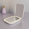 New Portable White Color Compact Wallet Style 1X/10X Magnifying LED Makeup Mirror