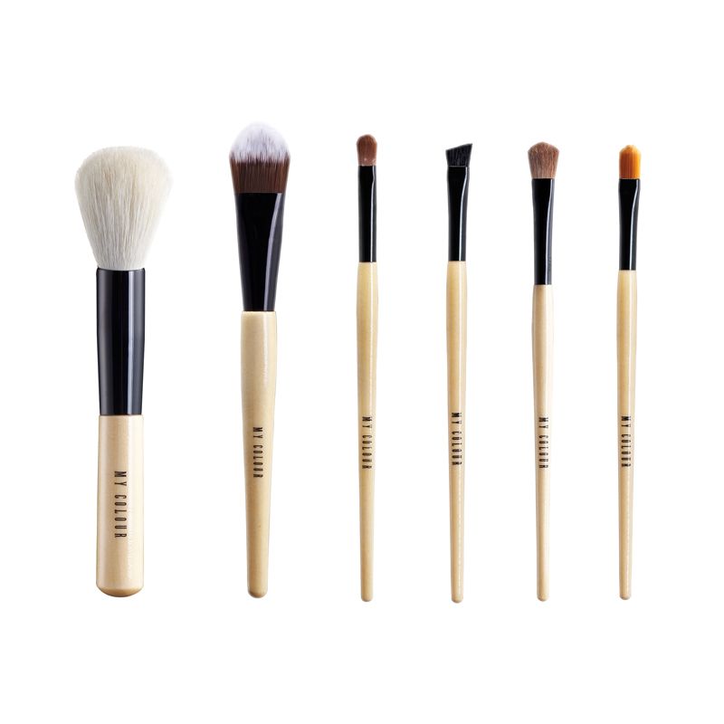 Customized personal label beauty brush Professional high - grade goat mane powder makeup brush 6 packs