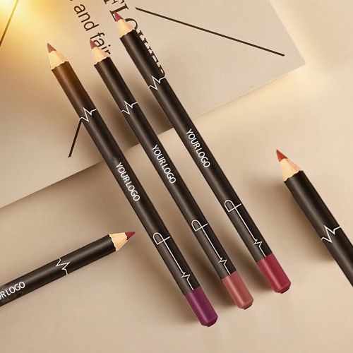 Wooden Lip Liner Pencil Private Label OEM ODM, Waterproof Smooth Texture, Custom Colors & Wooden Tube Design, FDA Compliant Ingredients
