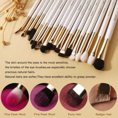 Custom Logo Private Label 24-30 Pcs Makeup Brush Set with Leather Cylinder Holder Case and Beauty Sponge Wholesale