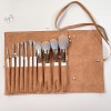 Complete Makeup Brush Set with Leather Pouch – Face & Eye Brushes for Daily and Professional Use