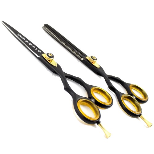 5.5 inch hair cutting scissors thinning shears kit stainless steel barber scissors set for hairdresser Haircut Hairdressing