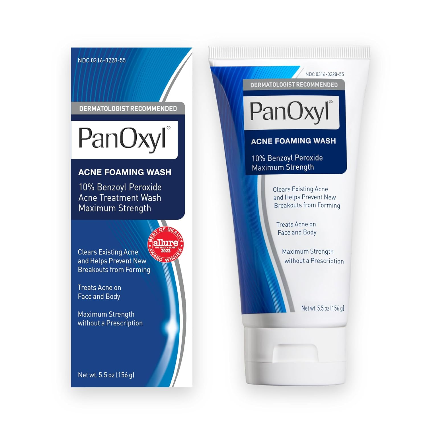 Panoxyl Acne Foaming Wash Benzoyl Peroxide 10% Maximum Strength Antimicrobial, 5