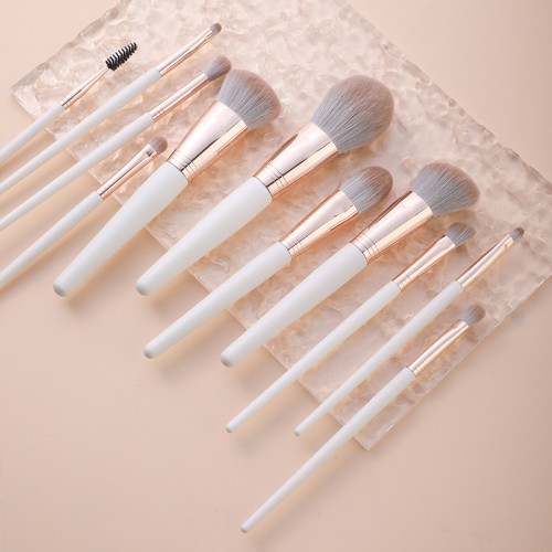 Complete Makeup Brush Set with Leather Pouch – Face & Eye Brushes for Daily and Professional Use