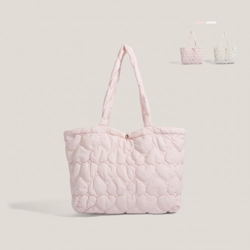 Custom-made Niche Style Pink Large Capacity Travel Puffy Tote Bag Cosmetic Handbag