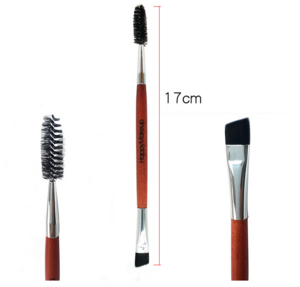 2017 Fashion women double head eyeshadow brush / angled eyebrow brush / eyelash spoolie makeup tool